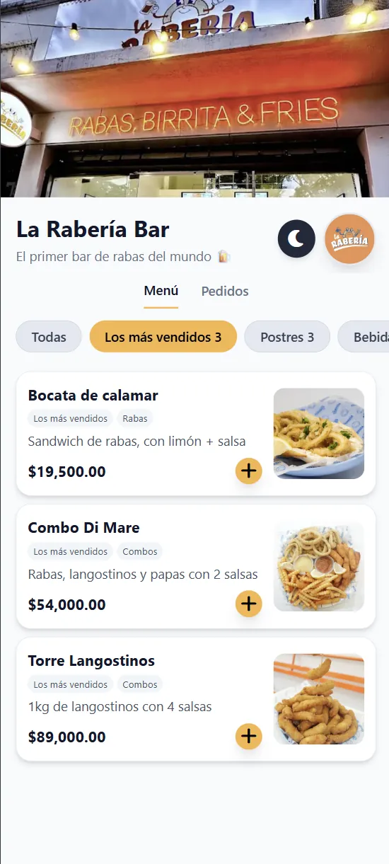 Menú La Rabería Bar